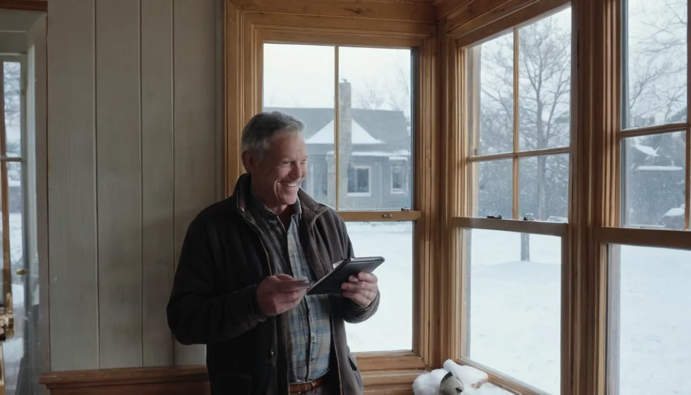 Homeowner photographing a window before requesting an estimate in California